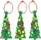 4E's Novelty 24 Pack Christmas Tree Ornament Craft Kit for Kids, 516Pcs Self-Adhesive Foam Stickers, Individually Wrapped Holiday DIY Art Project for Toddlers, Classroom Activities, Winter Crafts for Kids